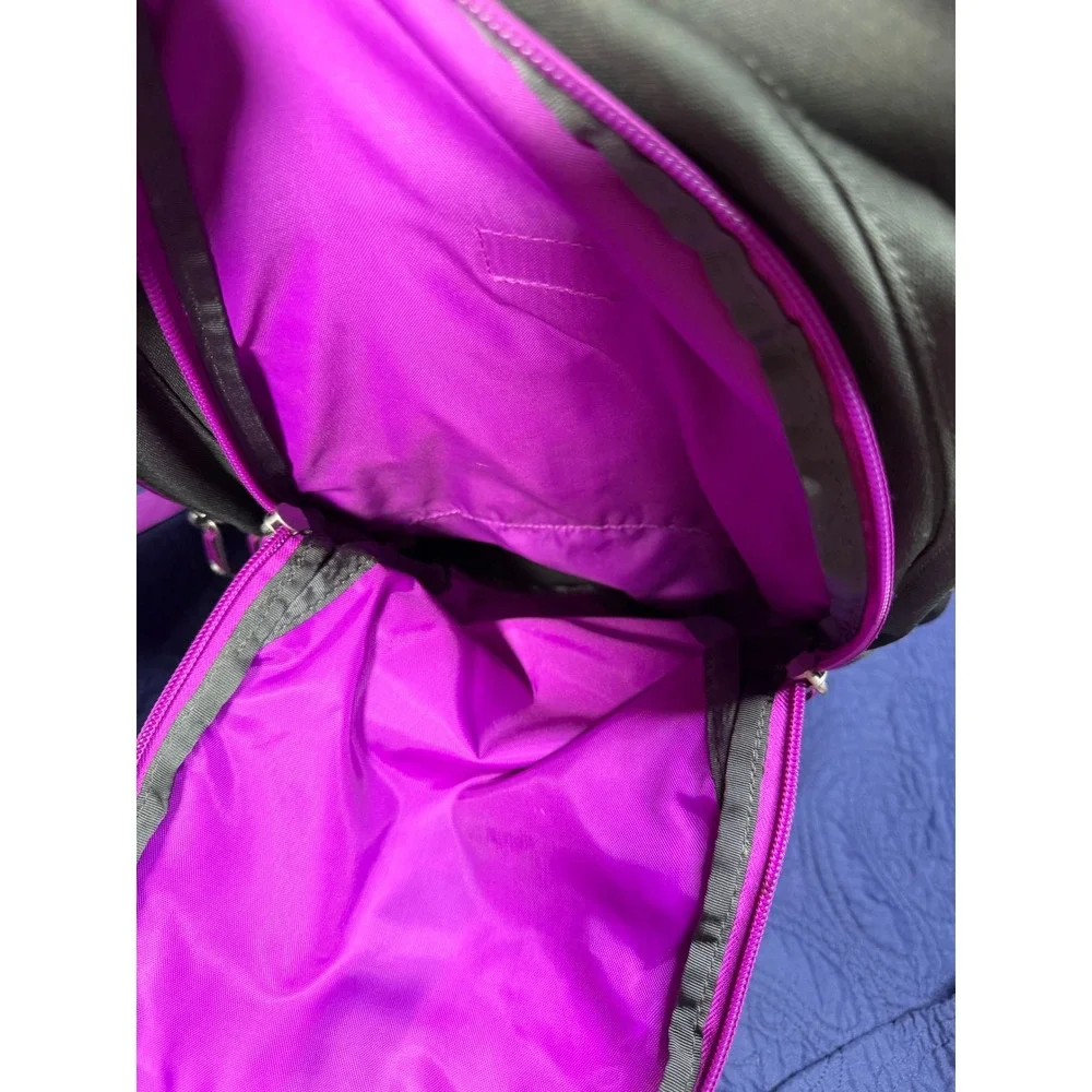The North Face Womens Jester Backpack CHJ3 Black Purple Geometric Daypack 22L